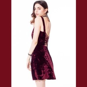 California Moonrise Velvet Skater Dress
